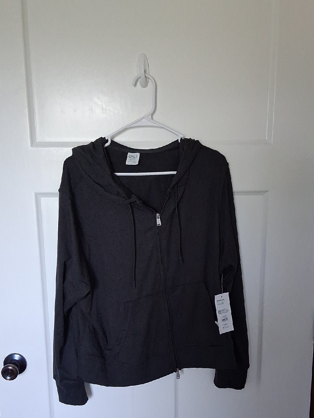 Women's Athletic Works Buttercore XXXL Black Zippered Hoddie